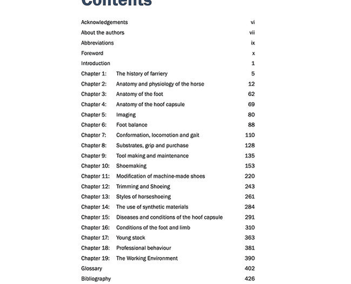 Farriery skills and knowledge bok